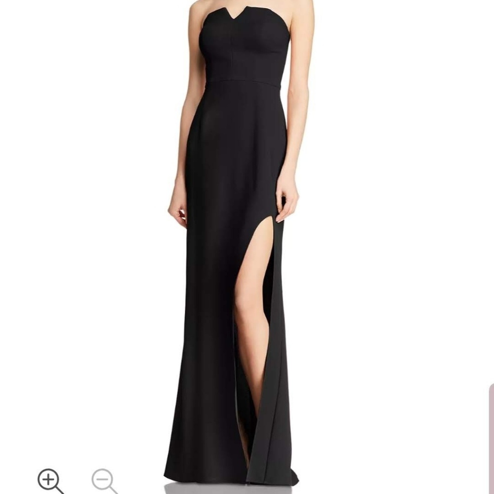 AQUA Crepe Bustier Gown